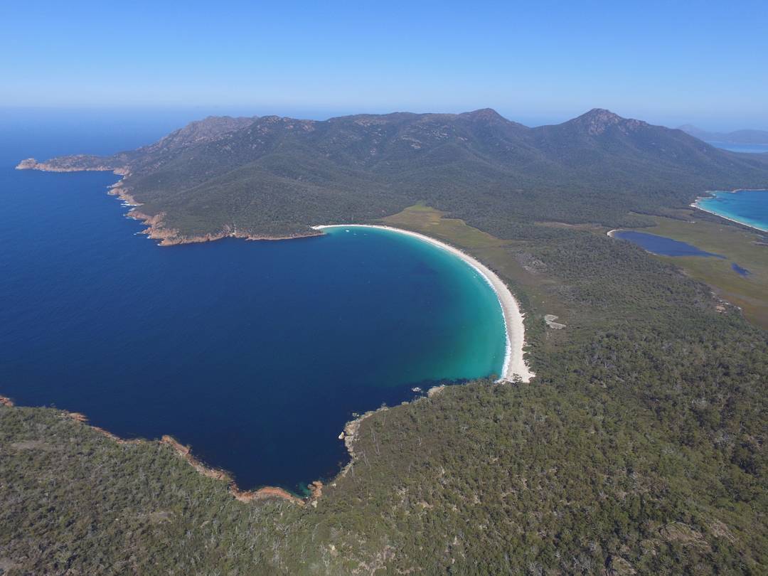 Wineglass Bay from above